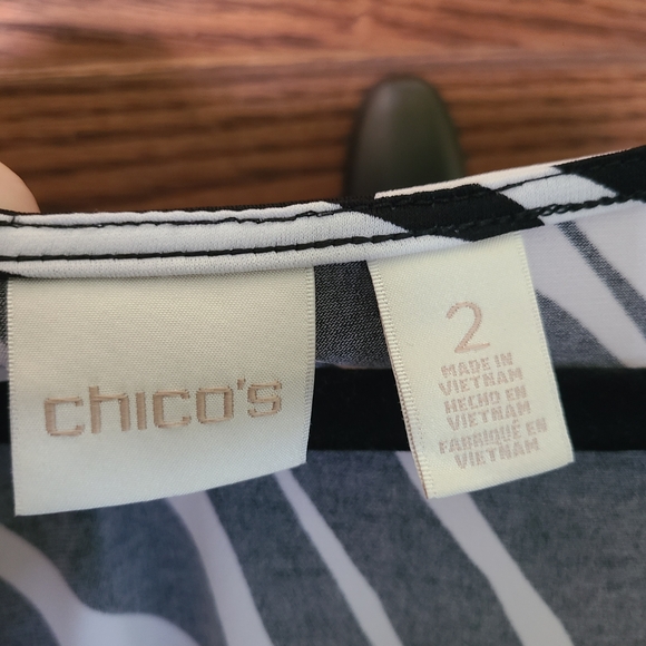 Chico's Size 2 Zebra Print Maxi Dress - Picture 2 of 3